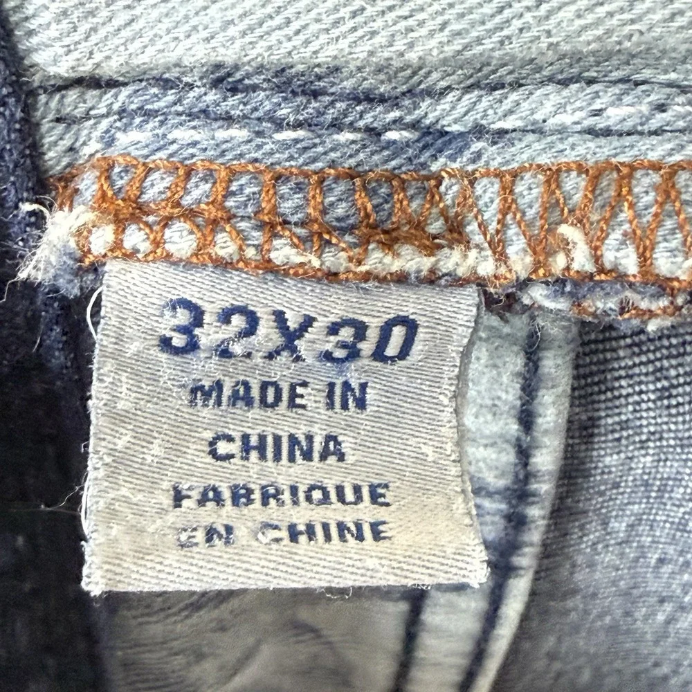 Tommy Bahama Jeans Mens 32 Blue Boracay Straight Leg Dark Wash Stretch Denim